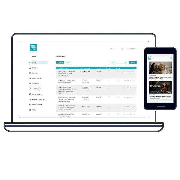 LatinSpots editorial backoffice: note editor with production tools